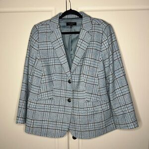 Talbots Plaid Wool Blend Blazer 16WP